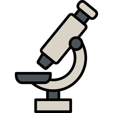 Mikroskop. Web simgesi basit illüstrasyon