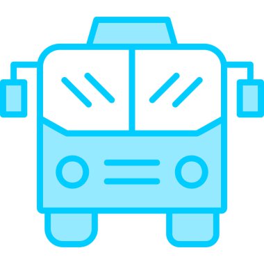 Otobüs. Web simgesi basit illüstrasyon