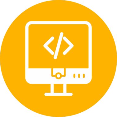 Kodlama. Web simgesi basit tasarım