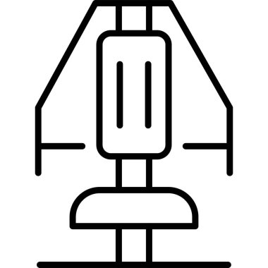 Chest Press Web simgesi basit illüstrasyon