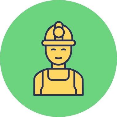 İşçi modern simge, vektör illüstrasyonu