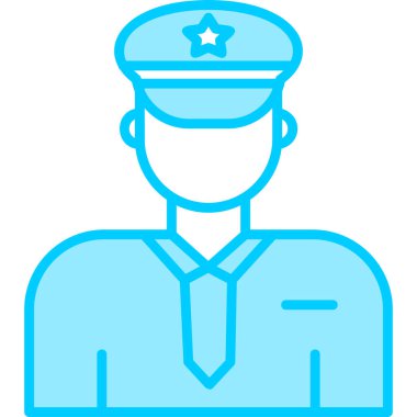 Police web icon. simple illustration