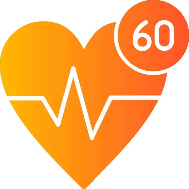 kalp atış hızı ikonu vektör çizimi