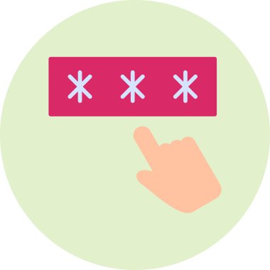 Parola web simgesi, vektör çizim