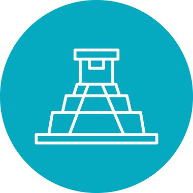 Piramit. Web simgesi basit illüstrasyon