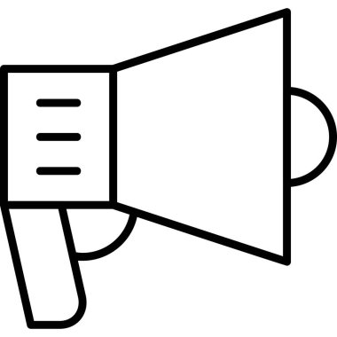 Megafon ikonu vektör illüstrasyonu