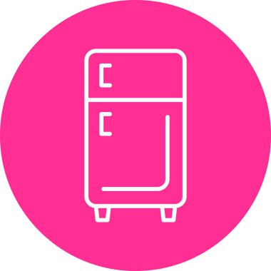 Buzdolabı. Web simgesi basit illüstrasyon 