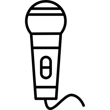 mikrofon simgesi vektör illüstrasyonu