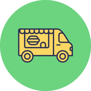 Kamyon soyut simge vektör çizimi