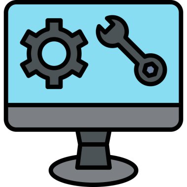 Yazılım web simgesi basit illüstrasyon