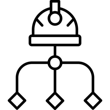 Çalışma akışı modern simgesi, vektör illüstrasyonu