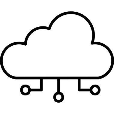 vector cloud technology icon illustration