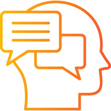 Konuş. Web simgesi basit illüstrasyon