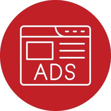 Reklam web simgesi basit illüstrasyon