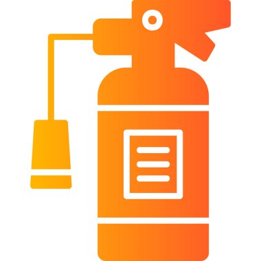 Yangın söndürücü, ağ basit simge illüstrasyonu