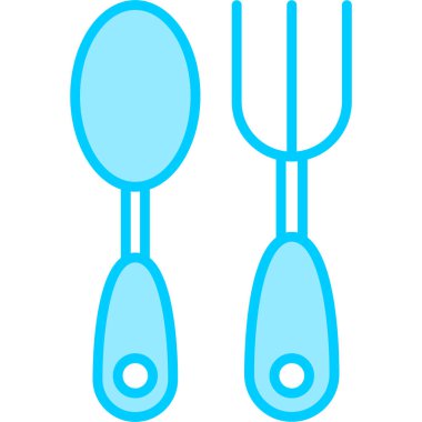 Bebek çatal bıçak takımı. Web simgesi basit tasarım 