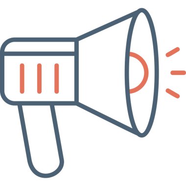 Megafon ikonu vektör illüstrasyonu