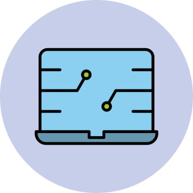 Bilgisayar. Web simgesi basit illüstrasyon