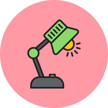 simple web icon, vector illustration of table lamp 