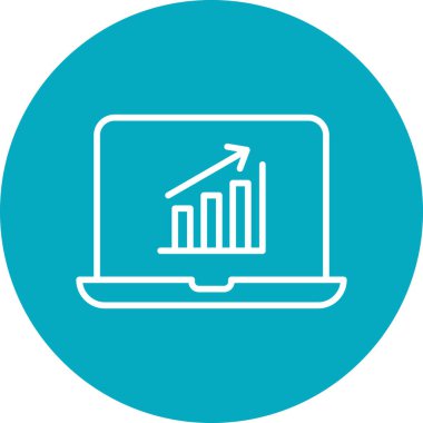 graph with growing chart icon vector illustration graphic design