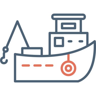 Gemi. Web simgesi basit illüstrasyon