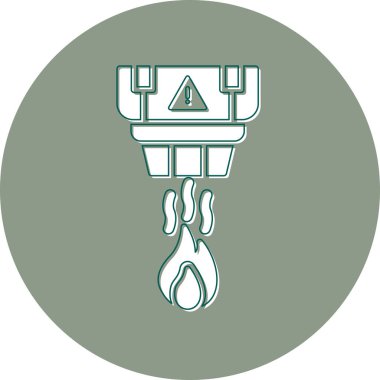 Duman dedektörü simgesinin vektör çizimi