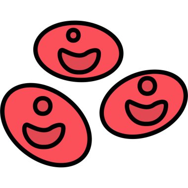 Kan hücresi. Web simgesi vektör illüstrasyonu 