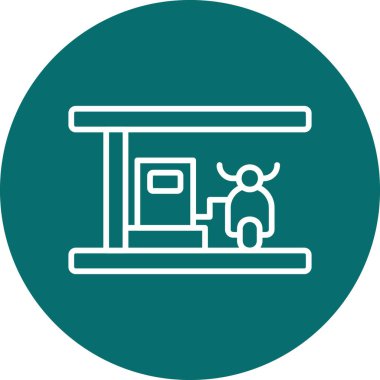 Havaalanı simgesinin vektör illüstrasyonu