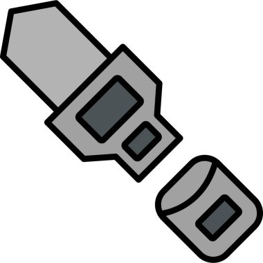 Koruma ikonu için emniyet kemeri. Araba ya da uçak için güvenlik ekipmanları. Düz biçimli vektör illüstrasyonu. 