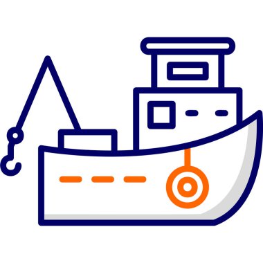 Gemi. Web simgesi basit illüstrasyon