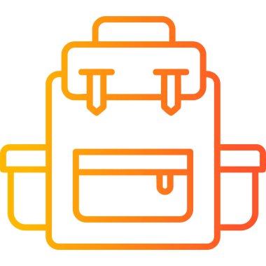 Çanta. Web simgesi basit illüstrasyon