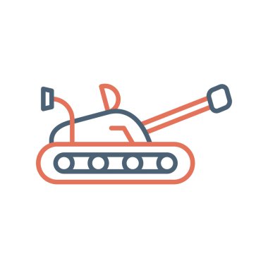 Askeri tank ikonu. vektör illüstrasyonu