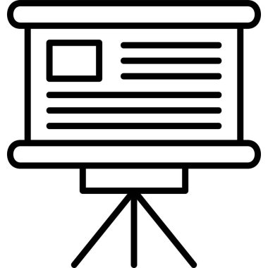 iş sunumu düz vektör simgesi