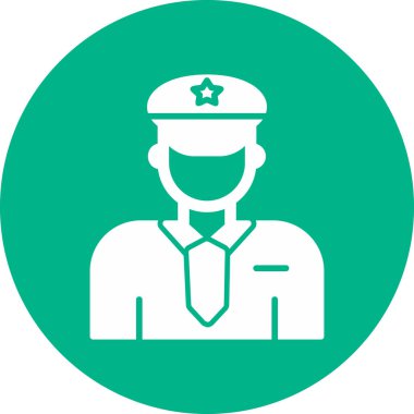 Police web icon. simple illustration