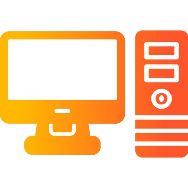 Bilgisayar. Web simgesi basit illüstrasyon