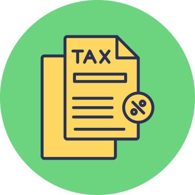 Vergi İndirim simgesi vektör illüstrasyonu