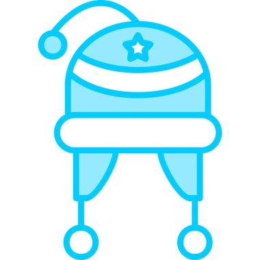 Noel 'de. Web simgesi basit illüstrasyon