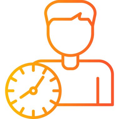 vector illustration of time management modern icon in design