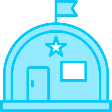 Bir depo simgesinin vektör illüstrasyonu