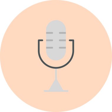 mikrofon simgesi vektör illüstrasyonu