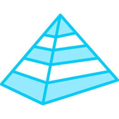 Piramit. Web simgesi basit illüstrasyon