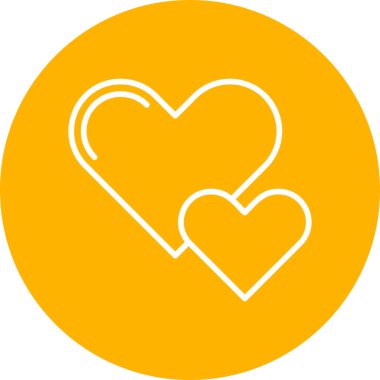 Kalp modern simge, vektör illüstrasyonu 