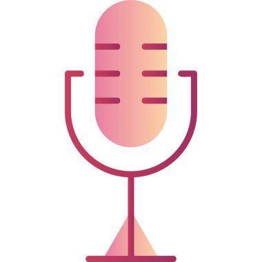 mikrofon simgesi vektör illüstrasyonu