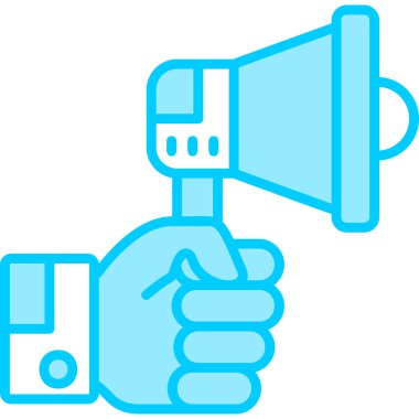 Megafon ikonu vektör illüstrasyonu