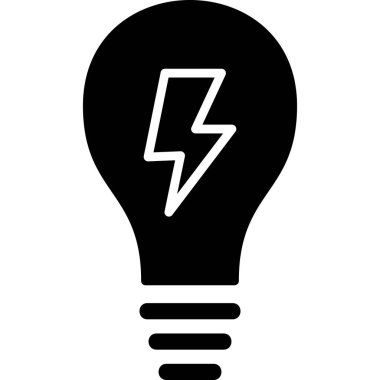 Ampul simgesi, fikir kavramı web illüstrasyonu