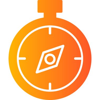 Pusula. Web simgesi basit tasarım