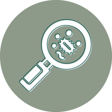 Bakteri simgesi, vektör illüstrasyonu basit tasarım