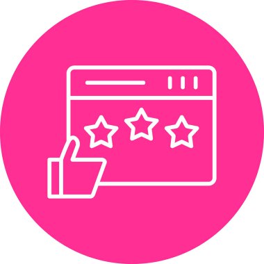 Modern simge, vektör illüstrasyonunu gözden geçir