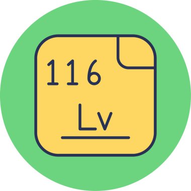 Livermorium modern simgesi, vektör illüstrasyonu
