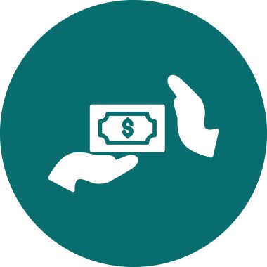 Para simgesinin vektör illüstrasyonu